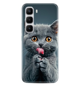 Infinix Hot 60 Kılıf Boutique Baskılı Resimli Komik Kedi Pcode -008