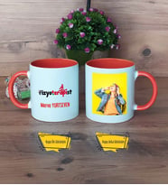 Fizyoterapist Kupa Bardak Turuncu Fotoğraflı Fizyoterapistler Günü Hediyesi