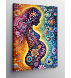Kanvas Tablo Renkli Spiraller ve Soyut Sanat
