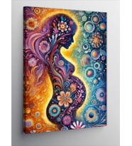 Kanvas Tablo Renkli Spiraller ve Soyut Sanat
