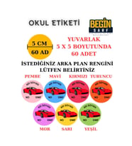 ÖĞRENCİ OKUL DEFTER KİTAP ETİKETİ İSİME ÖZEL YAPIŞKANLI ETİKET FERRARİ 001003