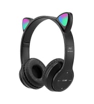Led Kedi Kulaklı Bluetooth Kulaklık, Kulaklık Bluetooth Kulaklık, Bluetooth Kulaklık, Katlanabilir Bluetooth Kulaklık Black