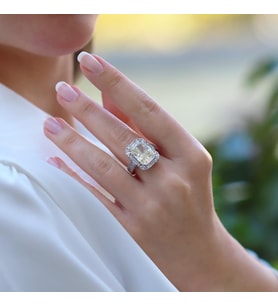 Emerald Icecut Taşlı Gümüş Yüzük