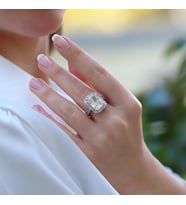 Emerald Icecut Taşlı Gümüş Yüzük