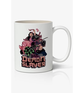 Demon Slayer Anime Temalı Kupa Bardak - Sevgiliye Arkadaşa Hediye (Beyaz)