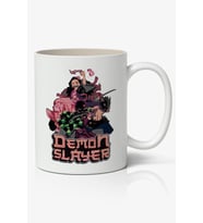 Demon Slayer Anime Temalı Kupa Bardak - Sevgiliye Arkadaşa Hediye (Beyaz)