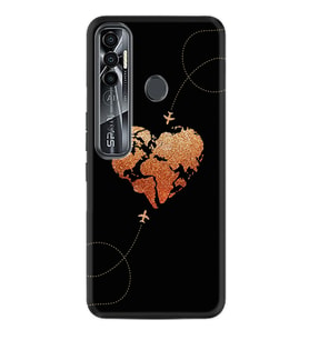 Tecno Spark 6 6 Go 8C 8 Pro 7 7 Spark 9 Pro Kılıf Desemli Silikon Plane Heart 1721