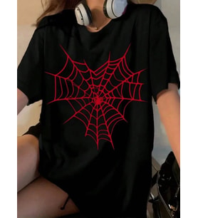 Baskılı T-shirt - Siyah