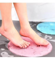Silikon Fırçalı Banyo Masaj Matı ve  Ayaklar için Topuk Masaj Paspası