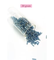 Uzun Boru Kesme Boncuk Çap 2mm Uzunluk 10 mm - 20 Gram - Camgöbeği Mavi - BNC228