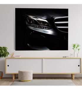 Mercedes Ön Far Temalı Dekoratif Kanvas Tablo