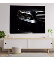 Mercedes Ön Far Temalı Dekoratif Kanvas Tablo
