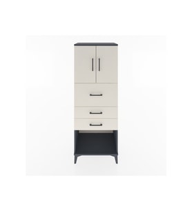 Hyperion Dolap 2 Raflı 3 Çekmeceli 2 Kapaklı 60x44x163 Antrasit-Aytaşı