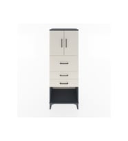 Hyperion Dolap 2 Raflı 3 Çekmeceli 2 Kapaklı 60x44x163 Antrasit-Aytaşı