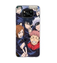 Poco X3 Pro / X3 NFC Uyumlu Jujutsu Kaisen Tasarımlı Şeffaf Telefon Kılıfı