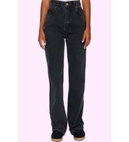 Kadın Yüksek Bel Geniş Paça Denim Pantolon Pamuk Günlük Stil Hafta Sonu Yaz Aylarının Vazgeçilmezi (Antrasit)