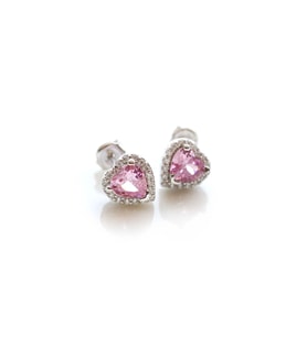 PANDORA MODEL KALPLİ KÜPE PEMBE TAŞLI 925 AYAR GÜMÜŞ KÜPE