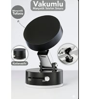 Premium Kilitlenebilir Vantuzlu-Telefon Tutacagı (Antik Siyah)