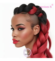 X-Pression Afrika Örgüsü & Rasta Için Sentetik Saç B1 Siyah / Kızıl 100gr
