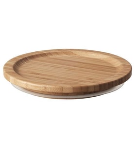 Saklama Kabı Kapağı, Bambu MeridyenDukkan Yuvarlak Bambu Kapak 14 Cm