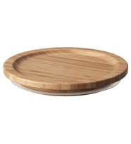 Saklama Kabı Kapağı, Bambu MeridyenDukkan Yuvarlak Bambu Kapak 14 Cm