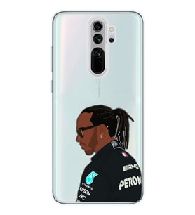 Redmi Note 8 Pro Uyumlu Lewis Hamilton Desenli Şeffaf Telefon Kılıfı