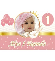 Altın 1 Yaş Afiş Kız Bebek HDTS113-