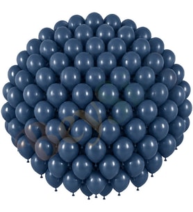 Fırtına Mavisi Renk Lateks Retro Balon (30 cm) - 100 Adet