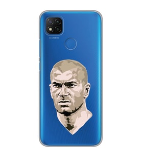 Xiaomi Redmi 9C / 10A Uyumlu Zinedine Zidane Tasarımlı Şeffaf Telefon Kılıfı