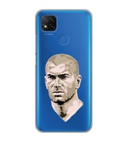 Xiaomi Redmi 9C / 10A Uyumlu Zinedine Zidane Tasarımlı Şeffaf Telefon Kılıfı