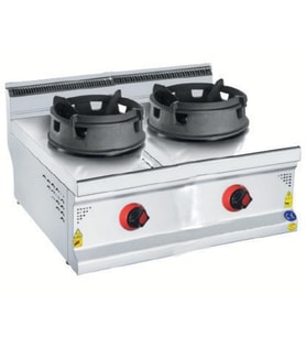 CSA Karacasan 900 Seri Set Üstü 80 cm 2 Gözlü Doğalgazlı Wok Ocak