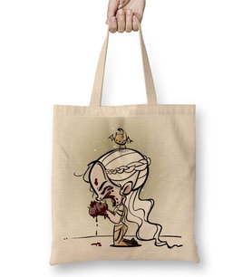 Khaleesi Eat Heart Bez Çanta Uzun Saplı