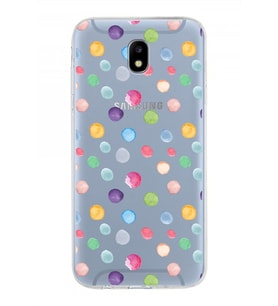 PrintiFy Samsung Galaxy J5 Pro ile Uyumlu 1mm Slim Fit Water Color 6 Baskılı Şeffaf  Kılıf
