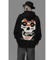 Müzik Grubu Misfits Baskılı Unisex Oversize Rock Metal Hoodie