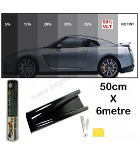 Cam Filmi 50 cm x 6 Mt. Light Black %35