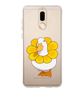 Huawei Mate 10 Lite Uyumlu Tatlı Ördek Desenli Şeffaf Telefon Kılıfı