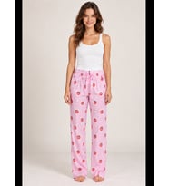 Night Kadın Çizgili Bluz Desenli Askılı Pijama Takımı