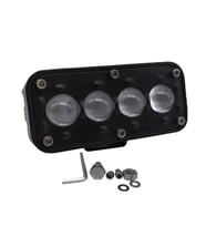 Space Offroad sis lambası 2 x4 x 9,5cm beyaz-sarı gündüz ledi kırmızı / LASS383 (Siyah)