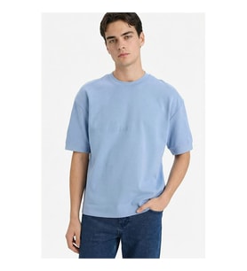 Defacto 26Y801003241 Mavi Erkek T-Shirt F8129AX/BE302