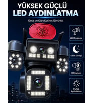 Yüksek Güçlü LED Aydınlatma ve Gece Görüş Teknolojisi ile Günün Her Saatinde Net Görüntüleme
