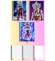 Goku 3 adet defter A4 büyük boy çizgili_kareli_çizgisiz
