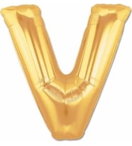 Pazariz  Balon Parti V Harf Gold Folyo Balon 102 cm