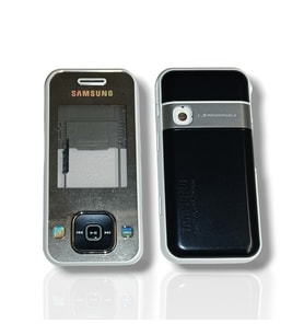 Samsung F250 Kasa Samsung Galaxy F250 Uyumlu Gri Renk Orta Kasa Ön Arka Kapak Tuş Takımı