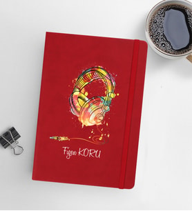 Kişiye Özel 13x21 Kırmızı Defter-5