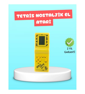 Mey İthalat® Taşınabilir El Aterisi Gameboy – Klasik Tetris Oyunu, Pil ile Çalışan Mini El Konsolu