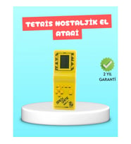 Mey İthalat® Taşınabilir El Aterisi Gameboy – Klasik Tetris Oyunu, Pil ile Çalışan Mini El Konsolu