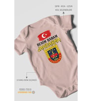 Benim Babam Jandarma Kısa Kollu Bebek Body %100 Pamuk