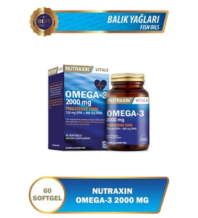 NUTRAXIN OMEGA3 2000 MG 60 SOFT JEL (Renksiz)