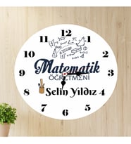 Matematik Öğretmeni Duvar Saati