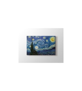 Vincent Van Gogh Mavi Sarı  Starry Night 1889 Tablo 60 X 60 cm
